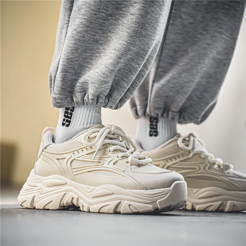 Dao Tu Sen Shock Absorbers With Slip Resistant And Abrasion Resistant Properties Low Top Chunky Sneakers Men's-3