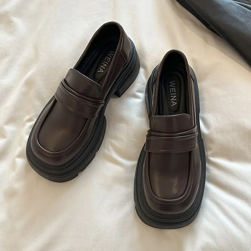 Dao Tu Sen Loafers Women's Matte Black Gloss Black Brown-12