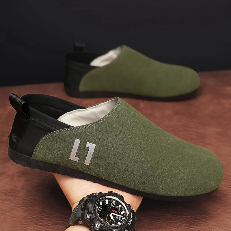 Dao Tu Sen Men's Casual Shoes Men Low Top Grass Green Jasper Black Khaki-8