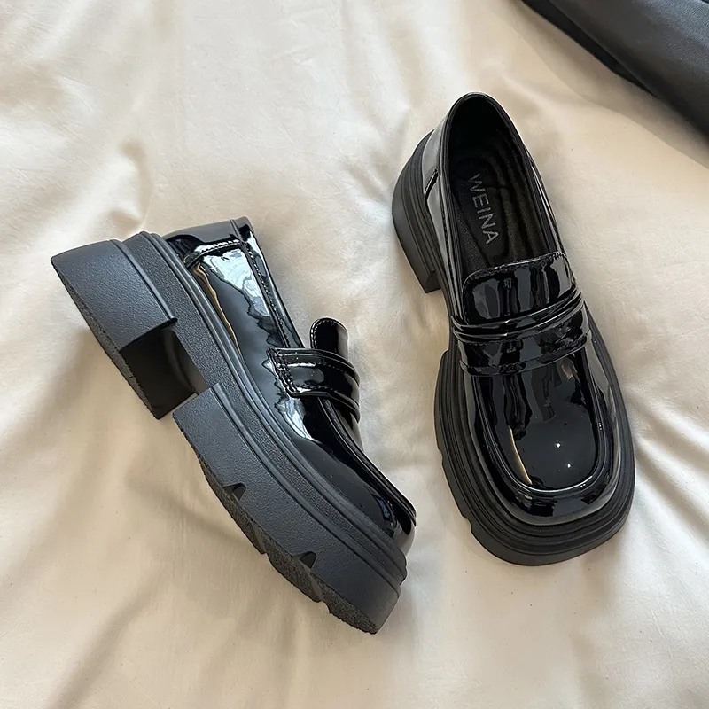 Dao Tu Sen Loafers Women's Matte Black Gloss Black Brown-8