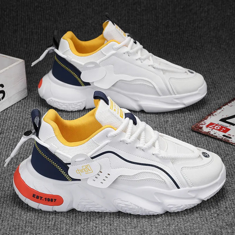 Dao Tu Sen Shock Absorbers Slip Resistant, Abrasion Resistant, Breathable Low Top Chunky Sneakers Men's-8