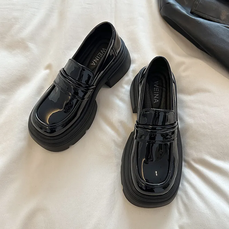 Dao Tu Sen Loafers Women's Matte Black Gloss Black Brown-7