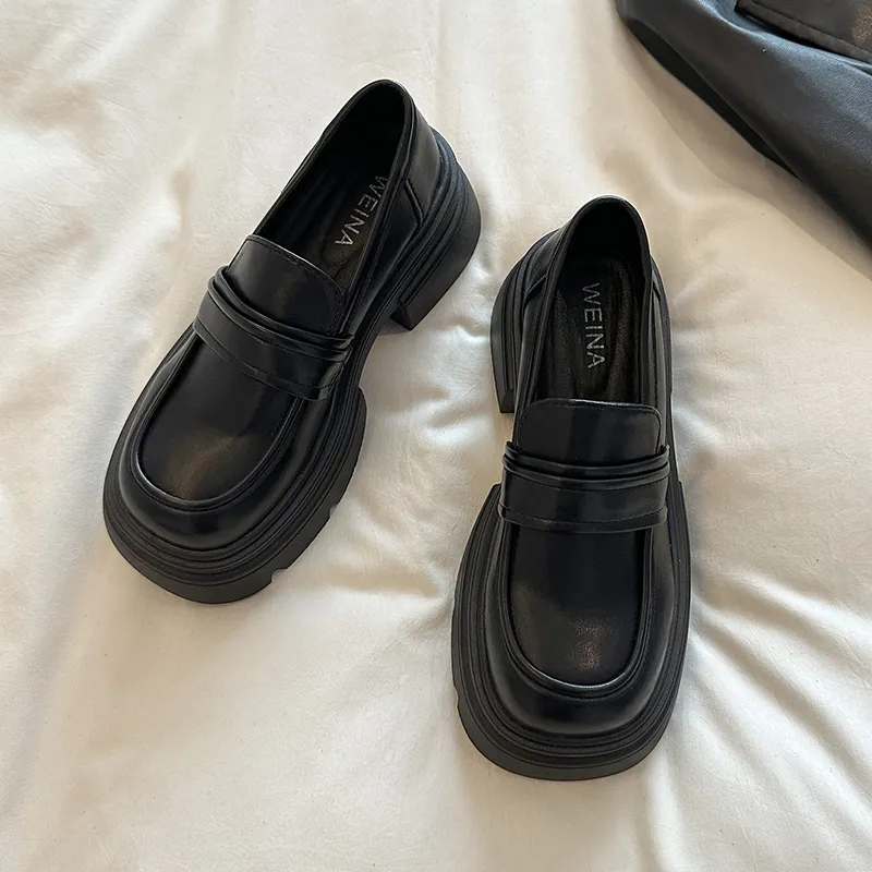 Dao Tu Sen Loafers Women's Matte Black Gloss Black Brown-2