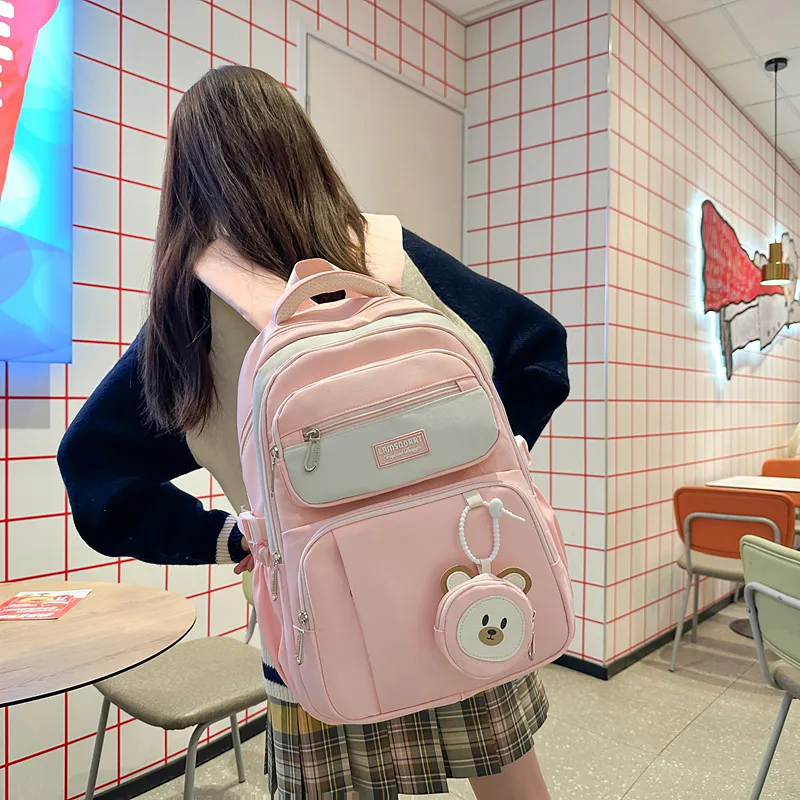 KINMAC Nylon Backpack Regular Unisex Multicolor-15