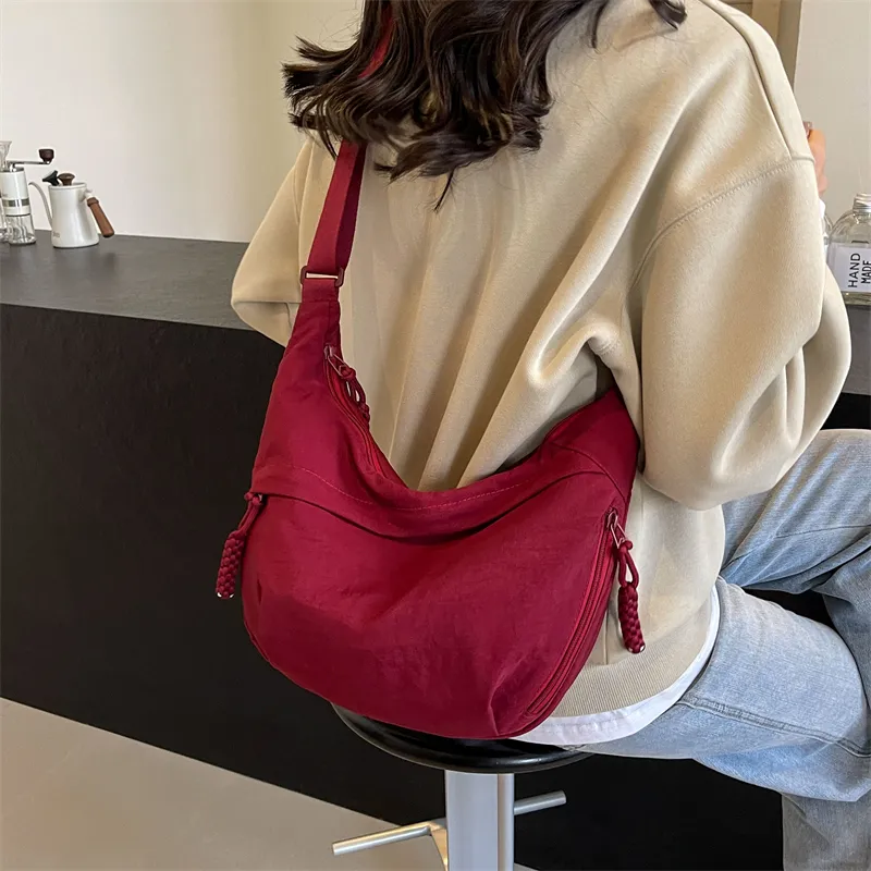 PULUWIRR Nylon Shoulder Bag, Crossbody Bag Regular Unisex Multicolor-37