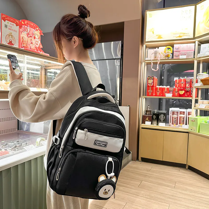 KINMAC Nylon Backpack Regular Unisex Multicolor-8