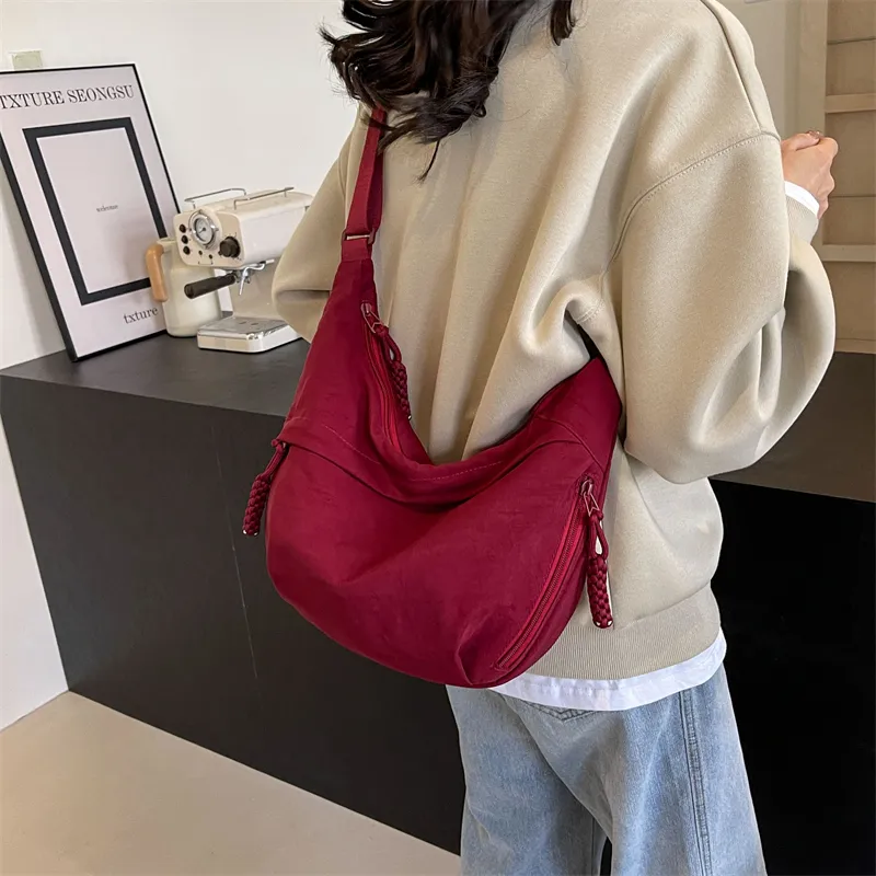 PULUWIRR Nylon Shoulder Bag, Crossbody Bag Regular Unisex Multicolor-36