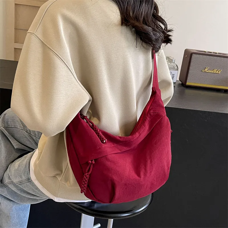 PULUWIRR Nylon Shoulder Bag, Crossbody Bag Regular Unisex Multicolor-40