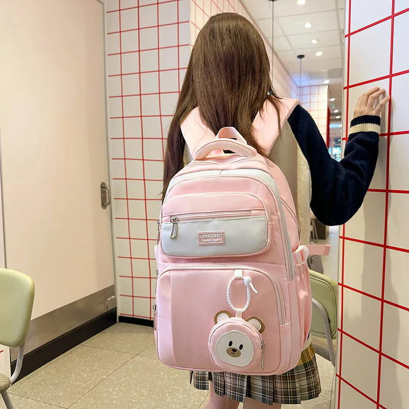 KINMAC Nylon Backpack Regular Unisex Multicolor-17
