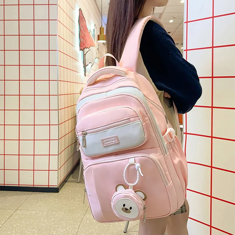 KINMAC Nylon Backpack Regular Unisex Multicolor-18