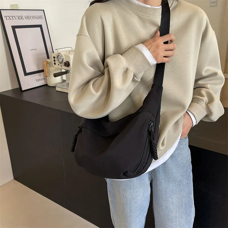 PULUWIRR Nylon Shoulder Bag, Crossbody Bag Regular Unisex Multicolor-18