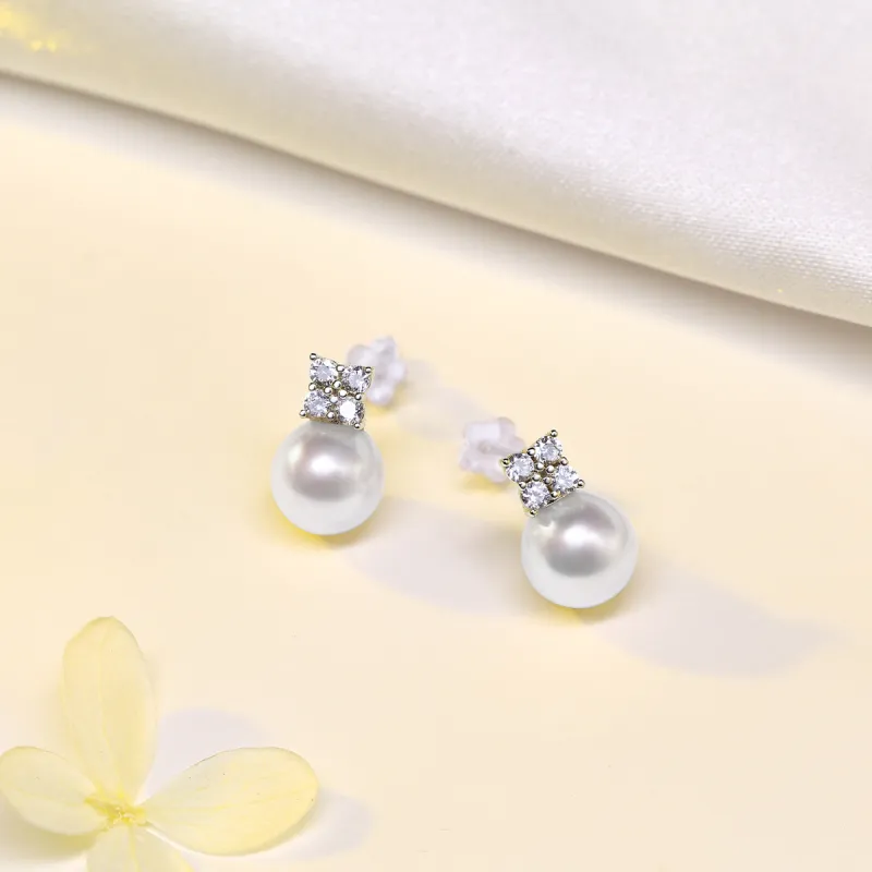 MARIANNY Saltwater Pearl Stud Earrings Women's-2