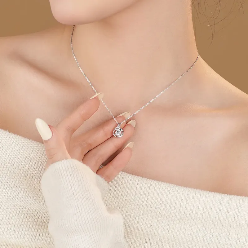 JINGFAN Sterling Silver Necklaces Women's Silver-1