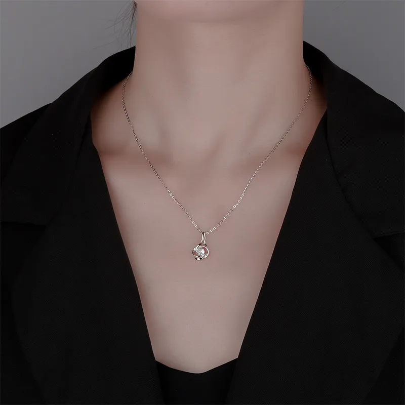 JINGFAN Sterling Silver Necklaces Women's Silver-3
