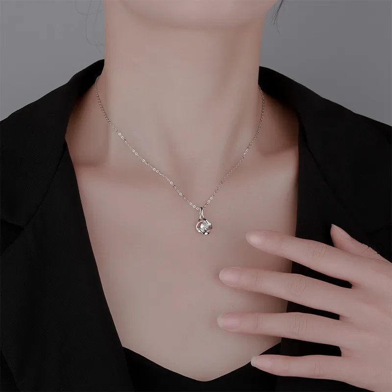 JINGFAN Sterling Silver Necklaces Women's Silver-4