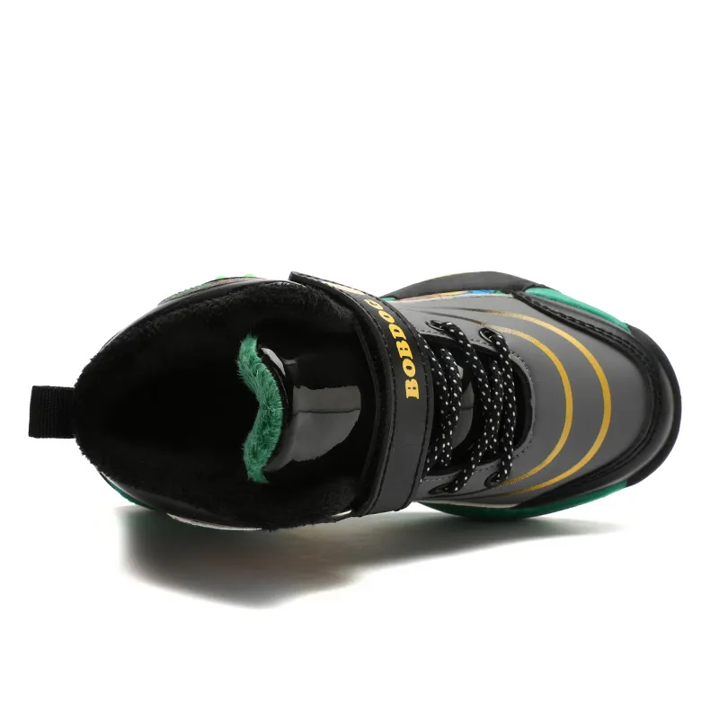 BOBDOG Slip Resistant Cushioning Wear Resistant Warm Mid Top Children's Basketball Shoes Kids'-2