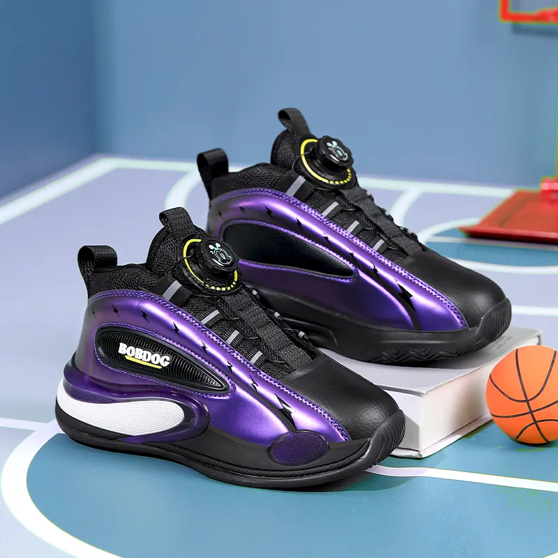 BOBDOG Slip Resistant Cushioning Rebound Children's Basketball Shoes Kids'-12