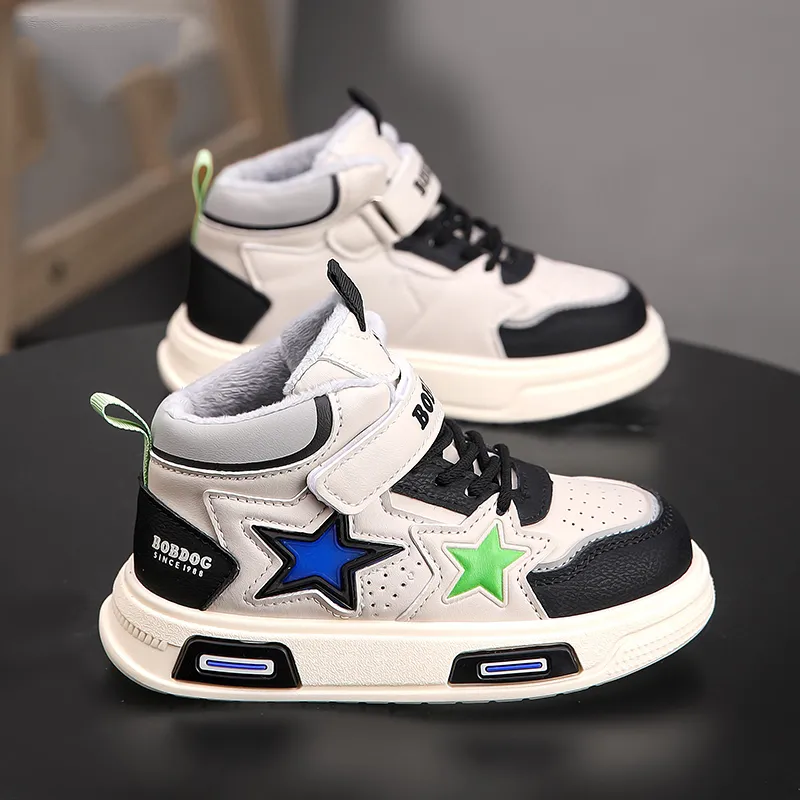 BOBDOG Slip-Resistant Anti-Kick Wear-Resistant Warm Kids' Skateboarding Shoes Kids'-5