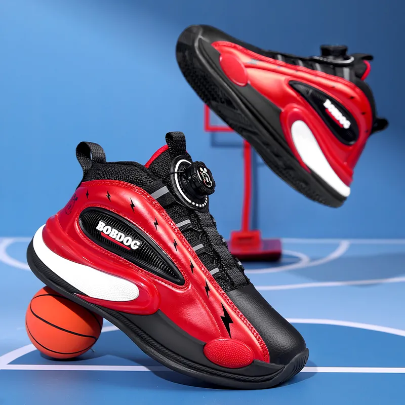 BOBDOG Slip Resistant Cushioning Rebound Children's Basketball Shoes Kids'-8