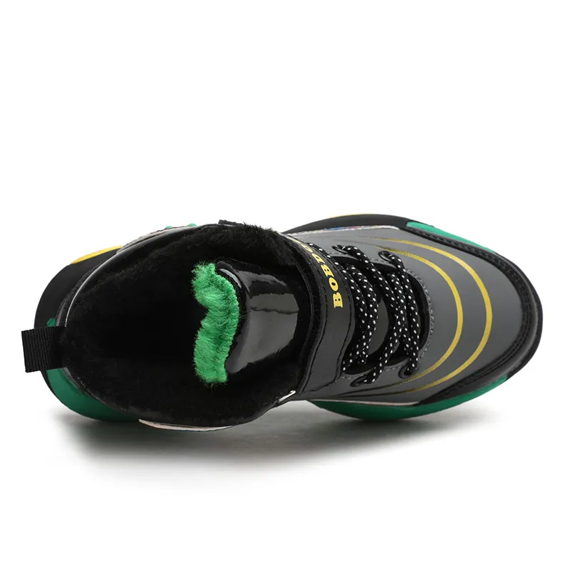 BOBDOG Slip Resistant Cushioning Wear Resistant Warm Mid Top Children's Basketball Shoes Kids'-10