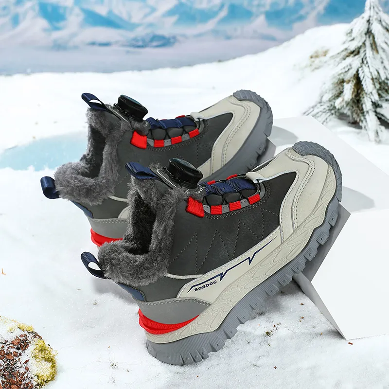 BOBDOG Anti Slip And Wear Resistant Warm Kids' Running Shoes Kids'-12