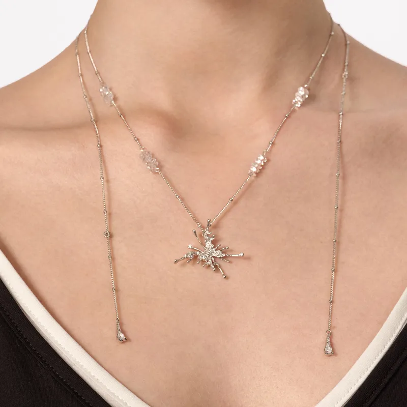 BOONEE White Gold Plated Copper Necklaces Women's-2