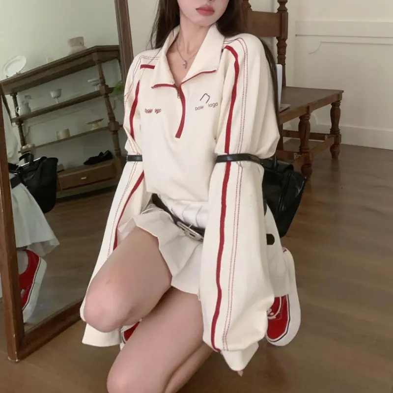 PAIN OR PLEASURE Sweatshirt Women's Apricot-1