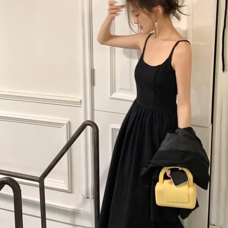 PAIN OR PLEASURE Slip Dresses Women's Black-4