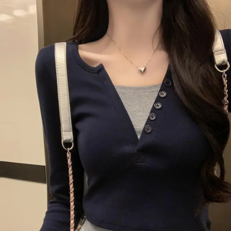 PAIN OR PLEASURE T Shirt Women's Blue-3