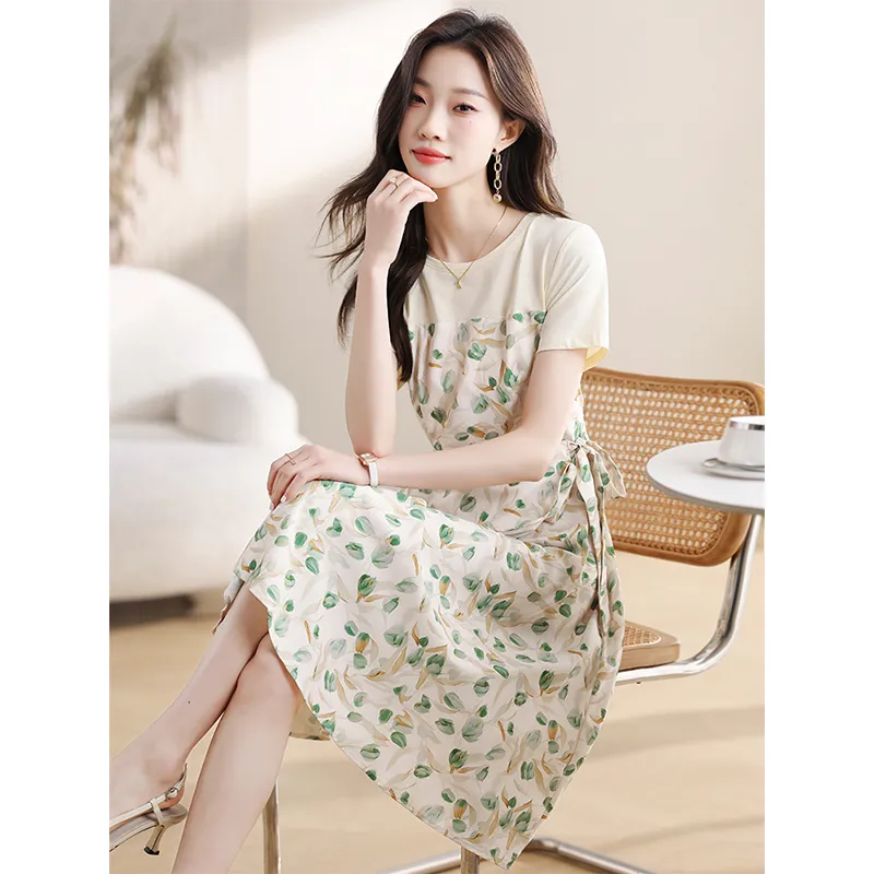 PAIN OR PLEASURE SS25 Short Sleeved Dresses Women's Green-3