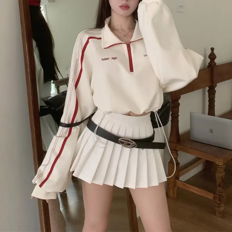 PAIN OR PLEASURE Sweatshirt Women's Apricot-3