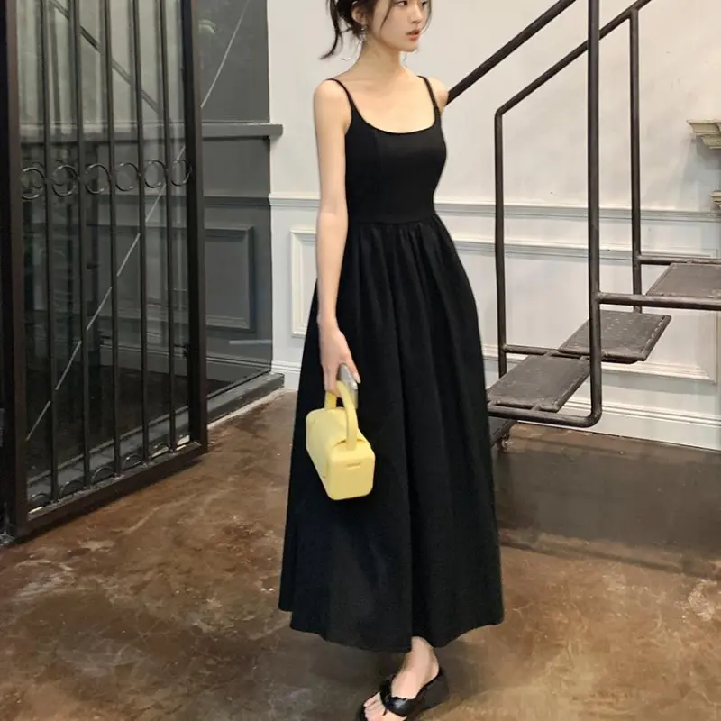 PAIN OR PLEASURE Slip Dresses Women's Black-3