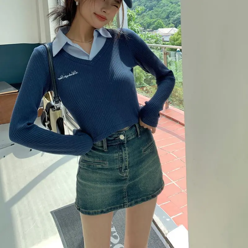 PAIN OR PLEASURE Knitwear Women's Blue-5