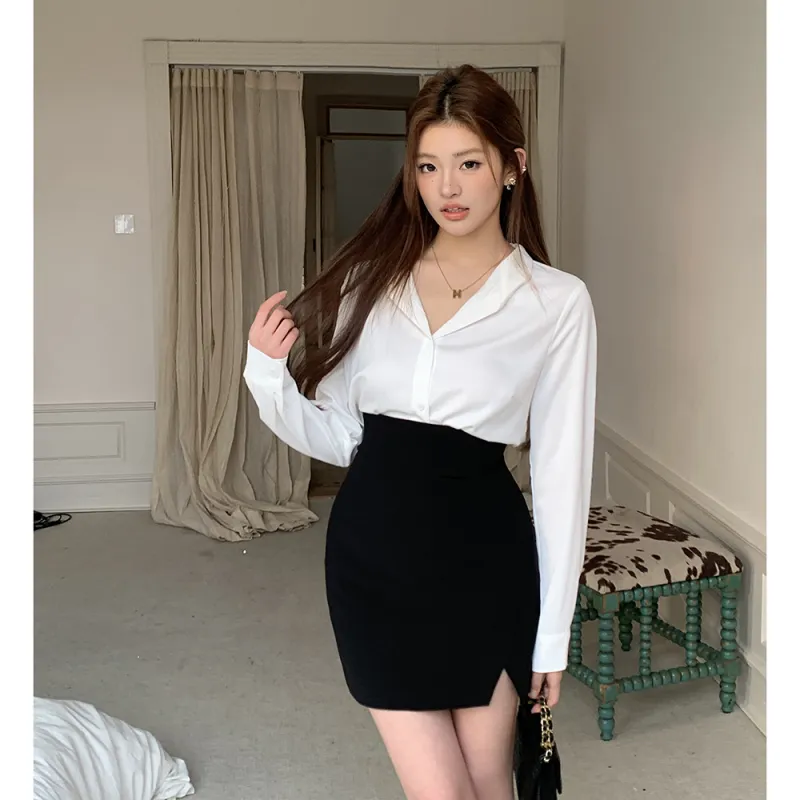 PAIN OR PLEASURE Casual Short Skirts Women's Black-5