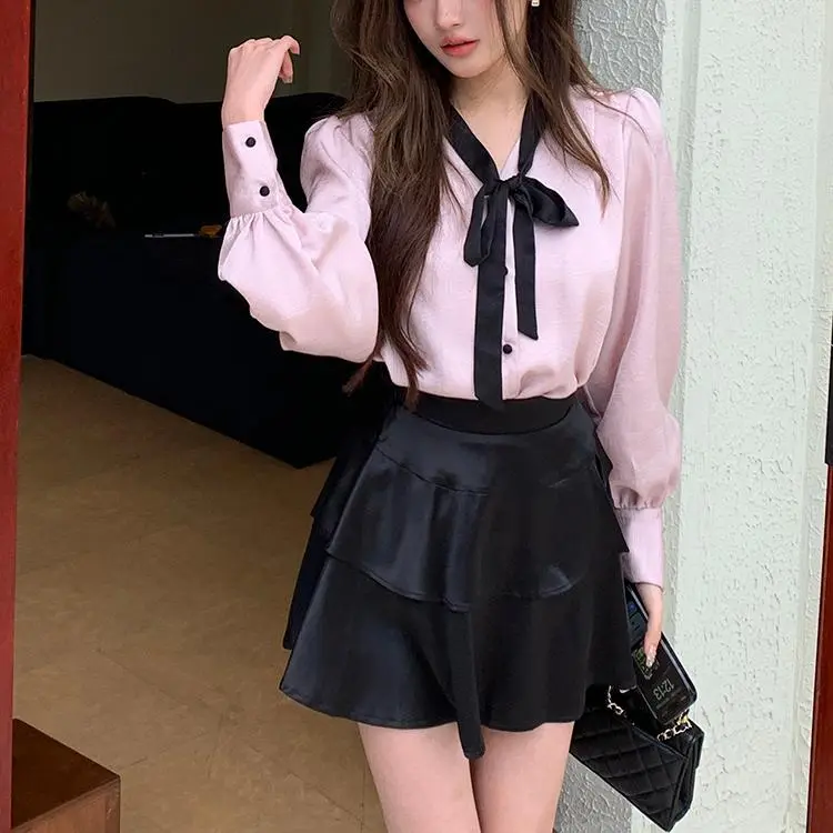 PAIN OR PLEASURE Casual Short Skirts Women's Black-3