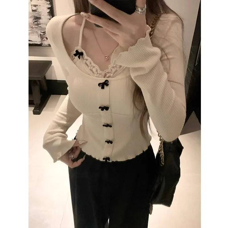 PAIN OR PLEASURE Spring Knitwear Women's Ecru-2