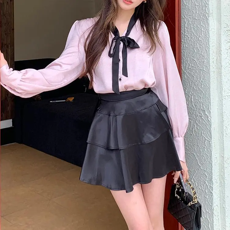 PAIN OR PLEASURE Casual Short Skirts Women's Black-5