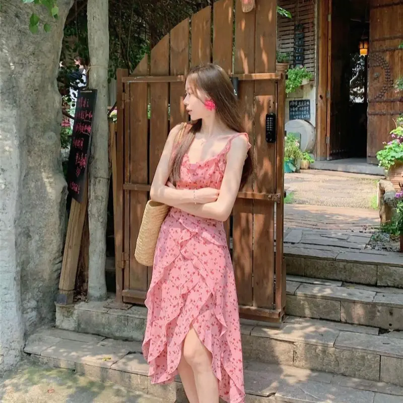 PAIN OR PLEASURE Slip Dresses Women's Pink-2