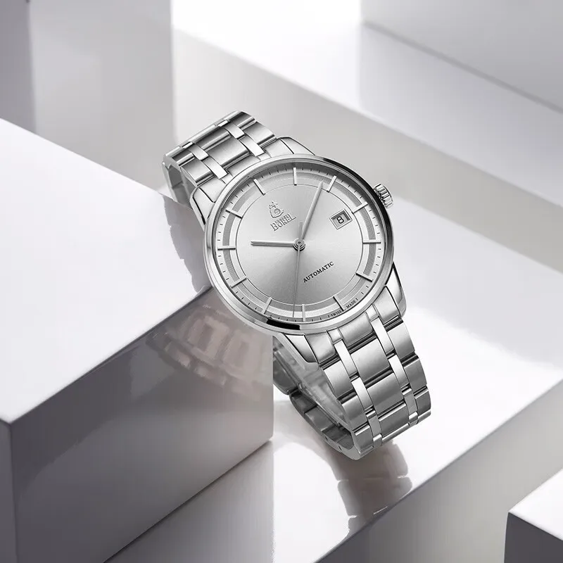 ERNEST BOREL Elegant Collection Automatic Mechanical Movement Men's Watches Swiss Watch N0408G0A-MS2S White Dial-1