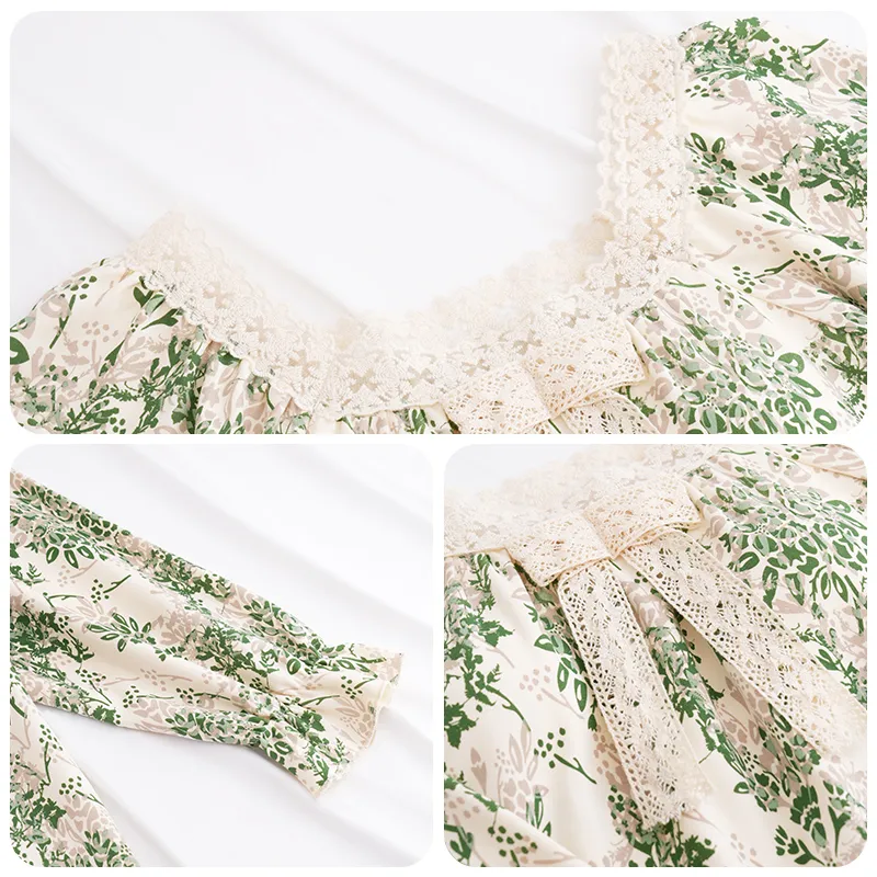 OUSHIBO Pajama Set Women's Green-4