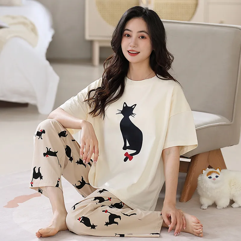 OUSHIBO Pajama Set Women's Image Color-1