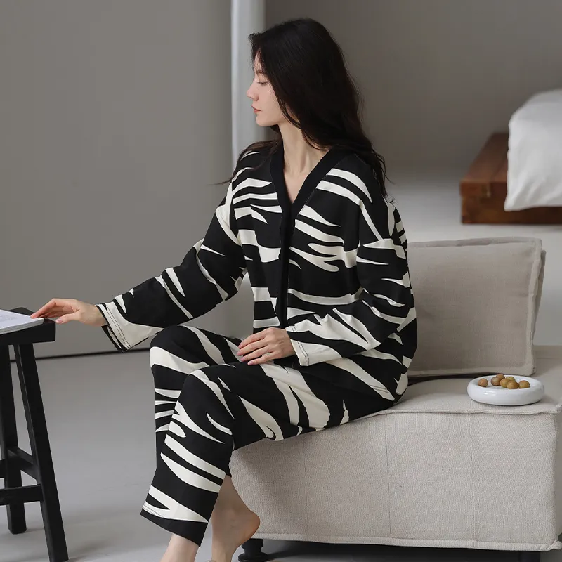 OUSHIBO Pajama Set Women's Image Color-5