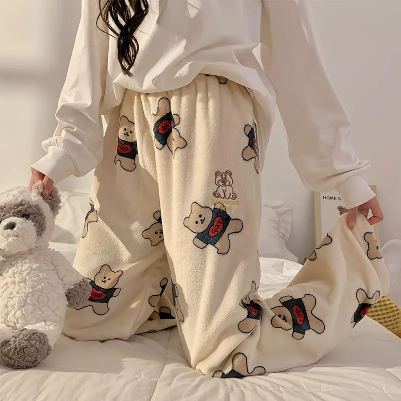 OUSHIBO Pajama Pants Women's Image Color-2