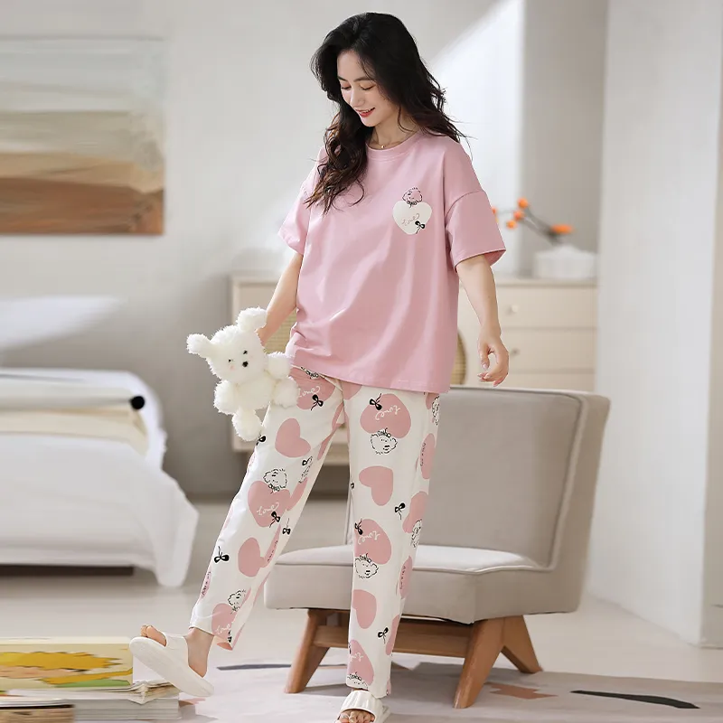 OUSHIBO Pajama Set Women's Pink-3