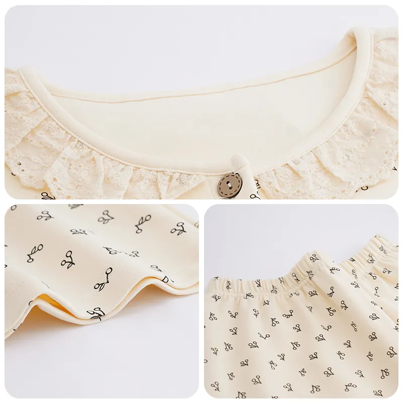 OUSHIBO Pajama Set Women's Apricot-2
