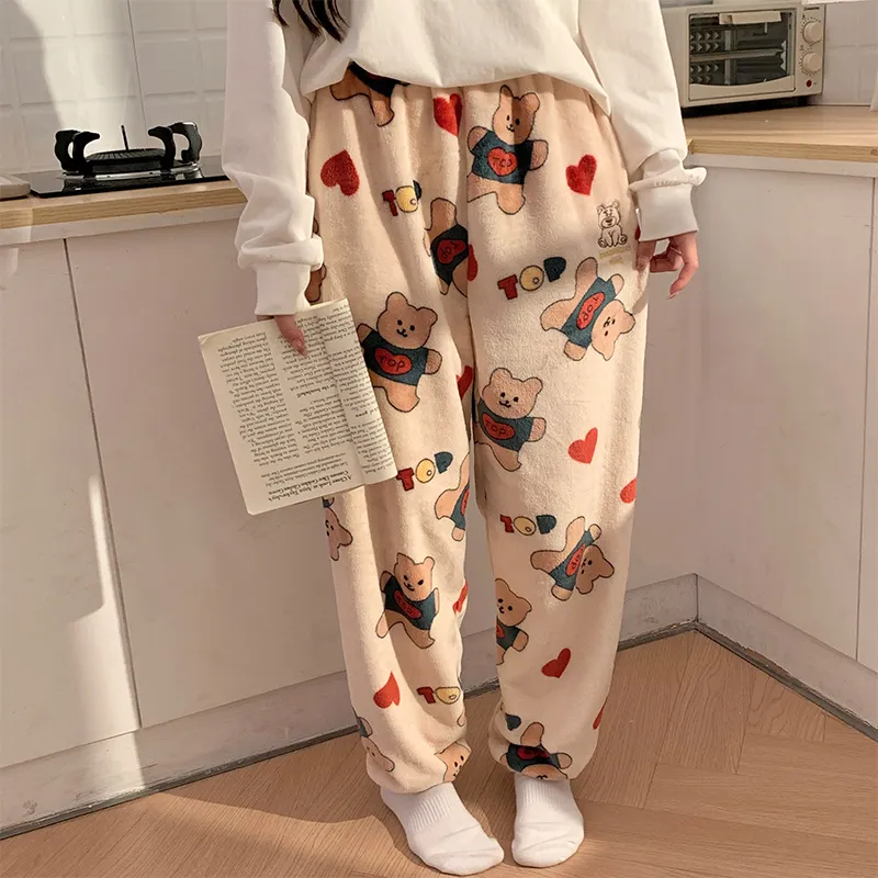 OUSHIBO Pajama Pants Women's Image Color-3