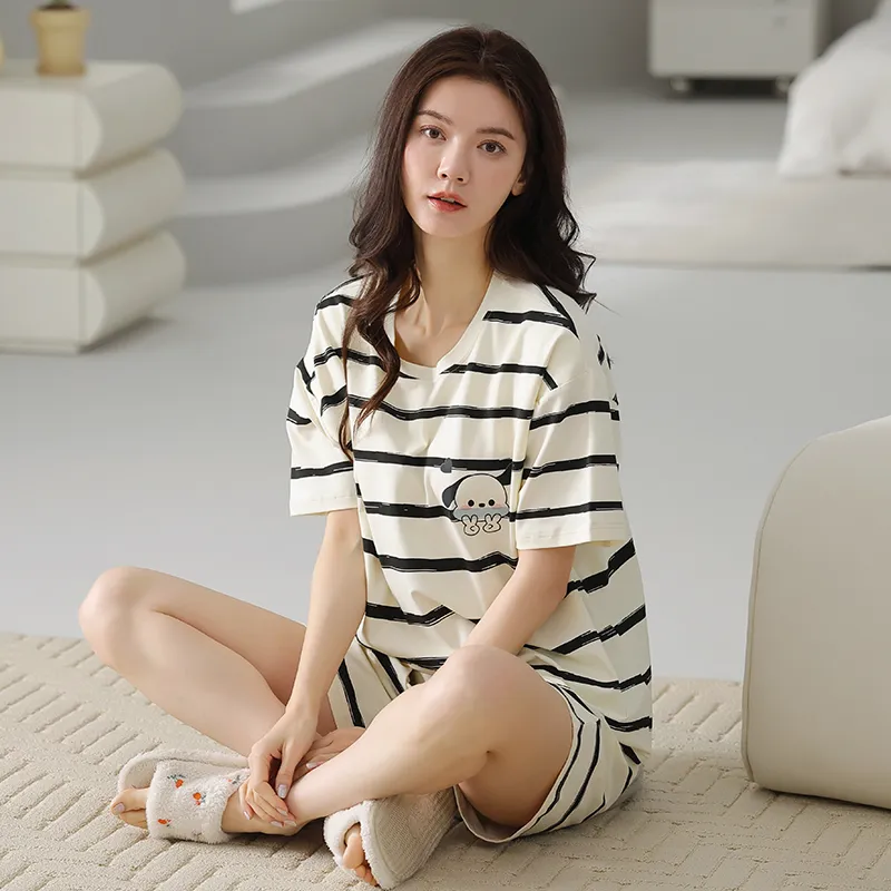 OUSHIBO Pajama Set Women's Image Color-2