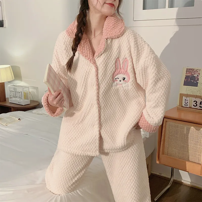 OUSHIBO Pajama Set Women's Image Color-4