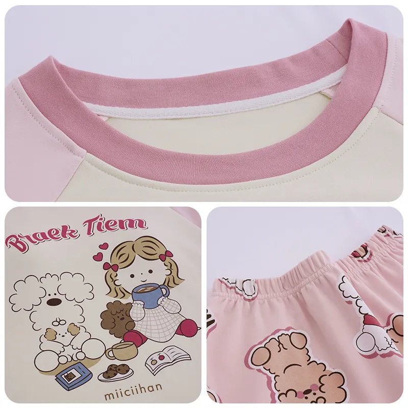 OUSHIBO Pajama Set Women's Pink-4