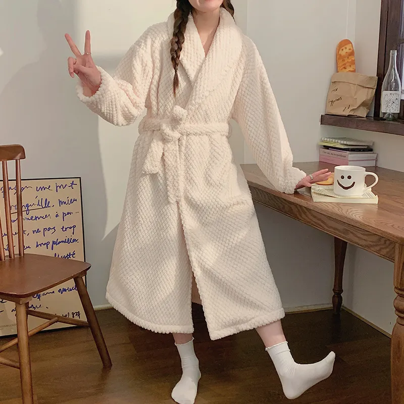 OUSHIBO Pajama Robe Women's Image Color-2